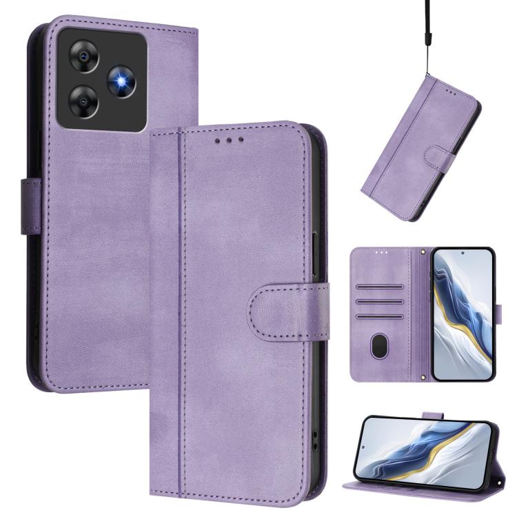 Line Splicing Buckle Retro Leather Phone Case, For Blackview Oscal Tiger 13, For Blackview Wave 8 / 8C / Oscal Flat 2, For Blackview Shark 9 5G