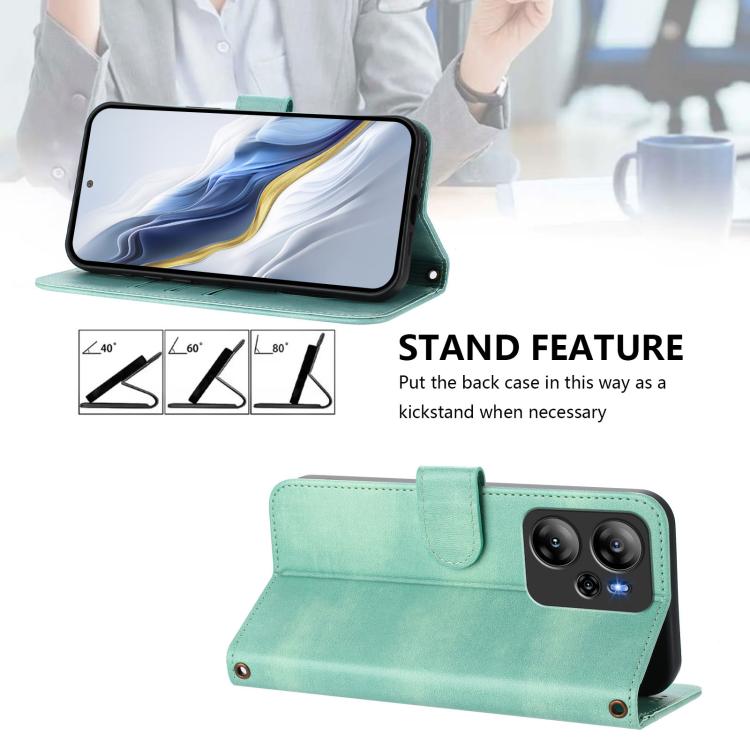 Line Splicing Buckle Retro Leather Phone Case, For Blackview Oscal Tiger 13, For Blackview Wave 8 / 8C / Oscal Flat 2, For Blackview Shark 9 5G