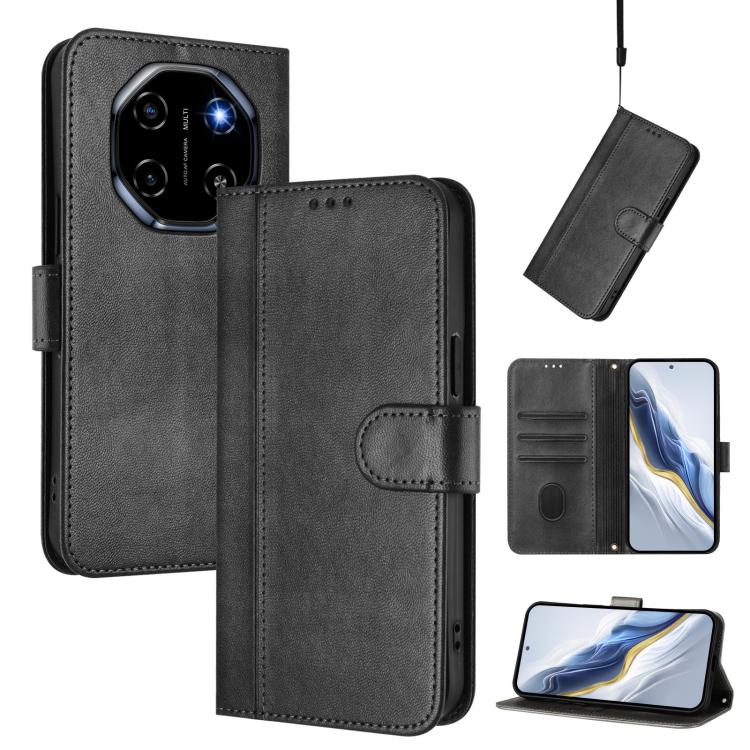 Line Splicing Buckle Retro Leather Phone Case, For Blackview Wave 7C, For Blackview Wave 10, For Blackview Shark 6