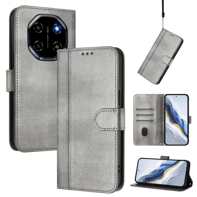 Line Splicing Buckle Retro Leather Phone Case, For Blackview Wave 7C, For Blackview Wave 10, For Blackview Shark 6