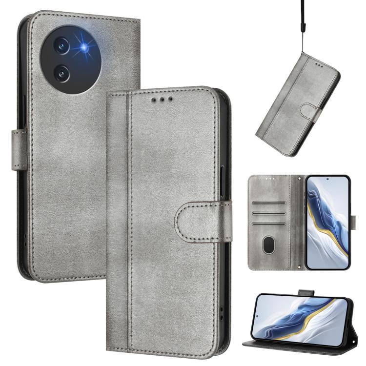 Line Splicing Buckle Retro Leather Phone Case, For Doogee Note 56 / Note 56 Pro, For Doogee N60 Pro, For Doogee Note 59 / 59 Pro