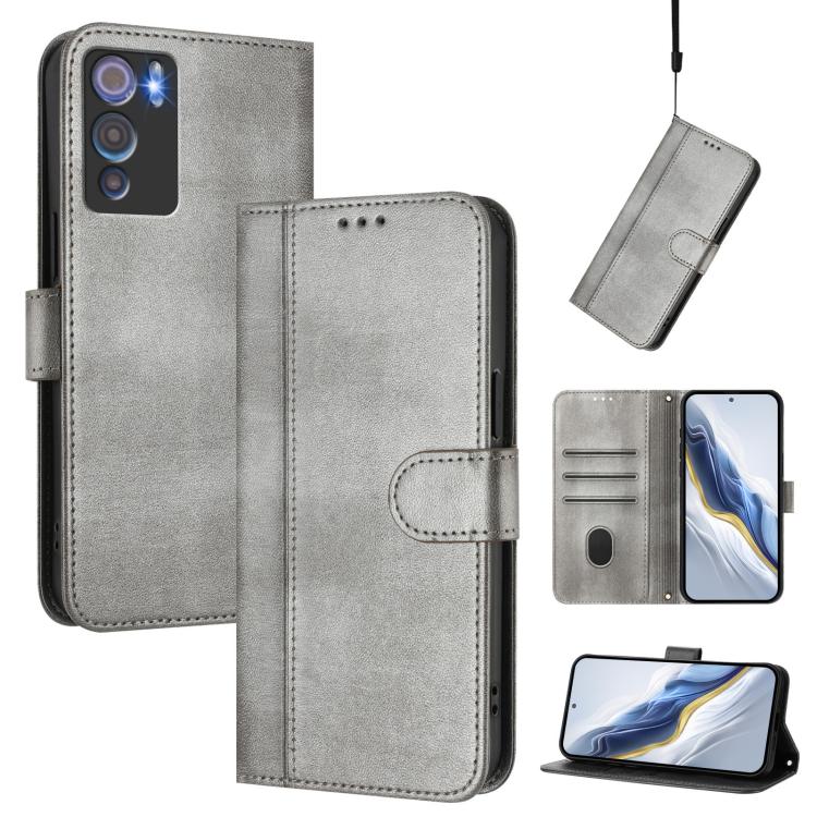 Line Splicing Buckle Retro Leather Phone Case, For Doogee Note 56 / Note 56 Pro, For Doogee N60 Pro, For Doogee Note 59 / 59 Pro