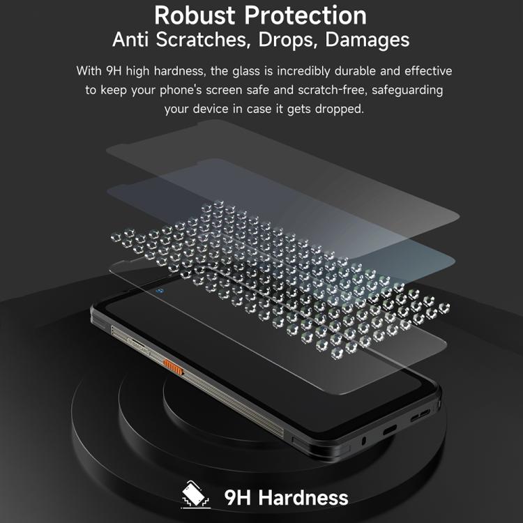 For Ulefone Armor X16 / X16 Pro 2pcs / Pack Ulefone 9H HD Anti Fingerprint Tempered Glass Screen Protector