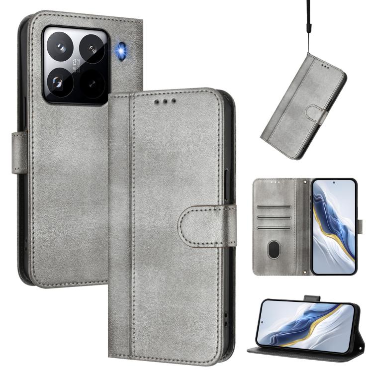 Line Splicing Buckle Retro Leather Phone Case, For Xiaomi Poco X7 Pro 5G, For Xiaomi Poco M7 Pro 5G / Redmi Note 14 5G, For Xiaomi 15 Pro