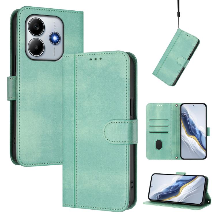 Line Splicing Buckle Retro Leather Phone Case, For Xiaomi Poco X7 Pro 5G, For Xiaomi Poco M7 Pro 5G / Redmi Note 14 5G, For Xiaomi 15 Pro