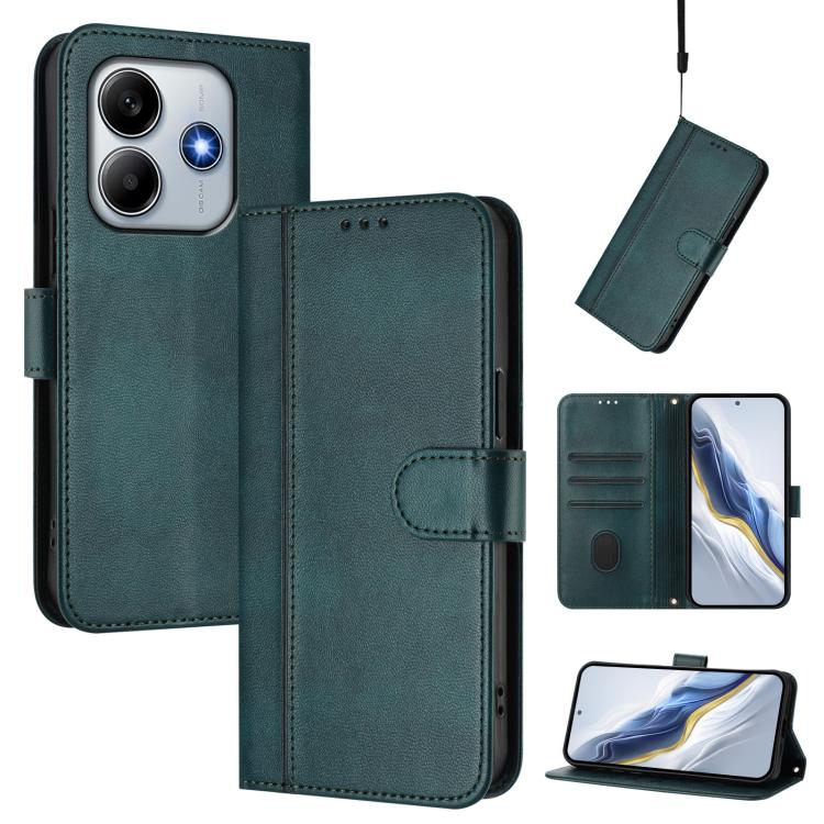 Line Splicing Buckle Retro Leather Phone Case, For Xiaomi Poco X7 Pro 5G, For Xiaomi Poco M7 Pro 5G / Redmi Note 14 5G, For Xiaomi 15 Pro