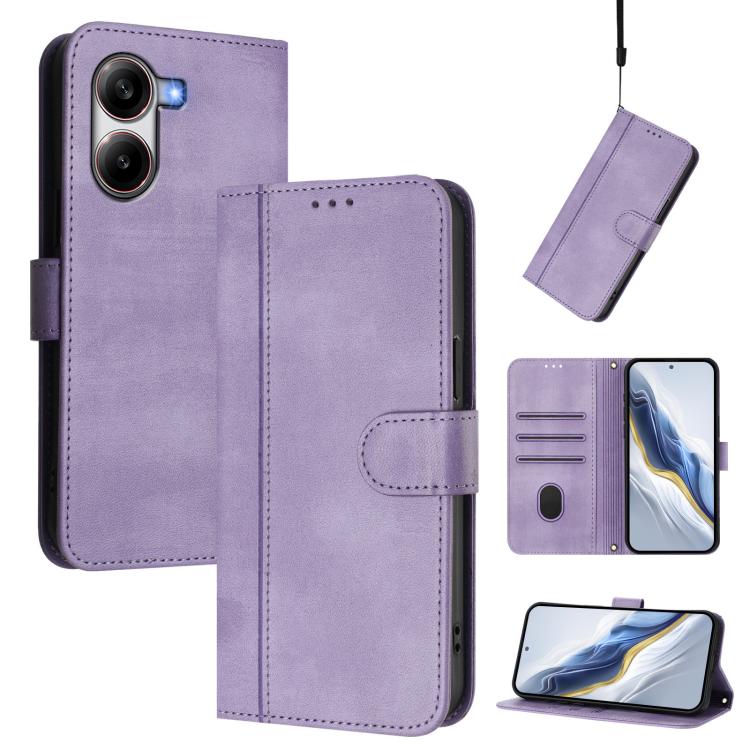 Line Splicing Buckle Retro Leather Phone Case, For Xiaomi Poco X7 Pro 5G, For Xiaomi Poco M7 Pro 5G / Redmi Note 14 5G, For Xiaomi 15 Pro