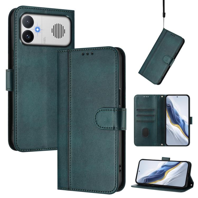 Line Splicing Buckle Retro Leather Phone Case, For Redmi A7 / A5 4G 171mm / Poco C71, For Xiaomi 17 Max 5G, For Redmi K90 Max 5G