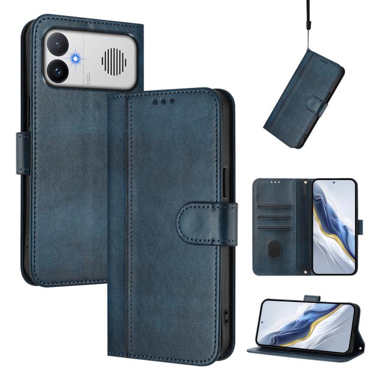 Line Splicing Buckle Retro Leather Phone Case, For Redmi A7 / A5 4G 171mm / Poco C71, For Xiaomi 17 Max 5G, For Redmi K90 Max 5G