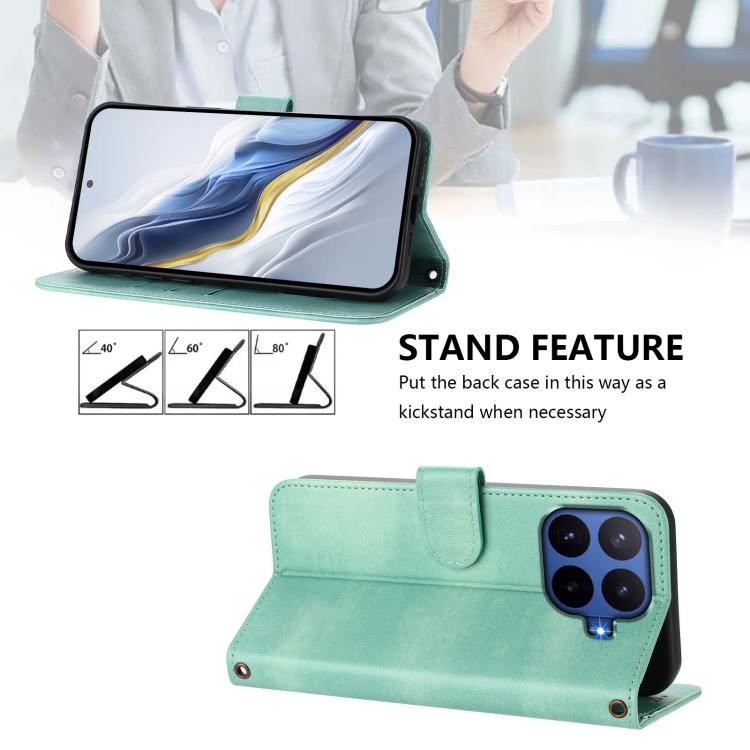 Line Splicing Buckle Retro Leather Phone Case, For Xiaomi 17T Pro 5G, For Redmi A7 Pro 171mm / Poco C85x 5G, For Redmi 15a 5G
