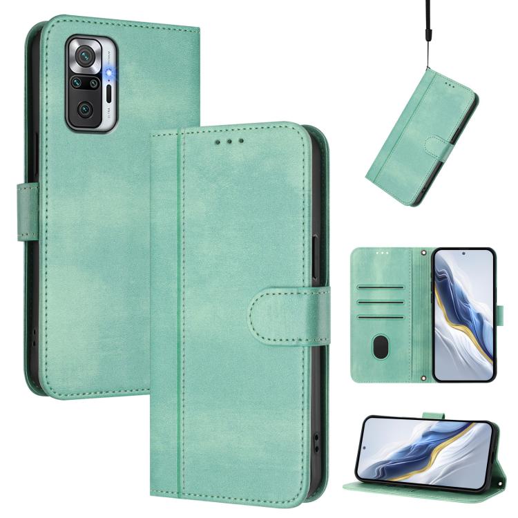 Line Splicing Buckle Retro Leather Phone Case, For Redmi Note 11 Pro+ 5G European, For Redmi Note 10 5G / Note 10T 5G, For Redmi Note 10 Pro 4G / Note 10 Pro Max