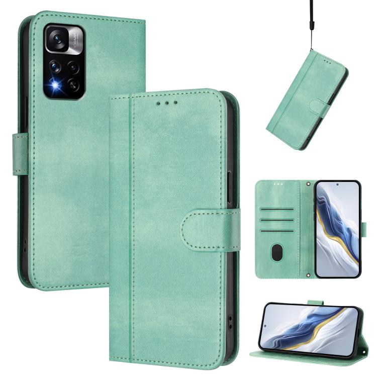 Line Splicing Buckle Retro Leather Phone Case, For Redmi Note 11 Pro+ 5G European, For Redmi Note 10 5G / Note 10T 5G, For Redmi Note 10 Pro 4G / Note 10 Pro Max