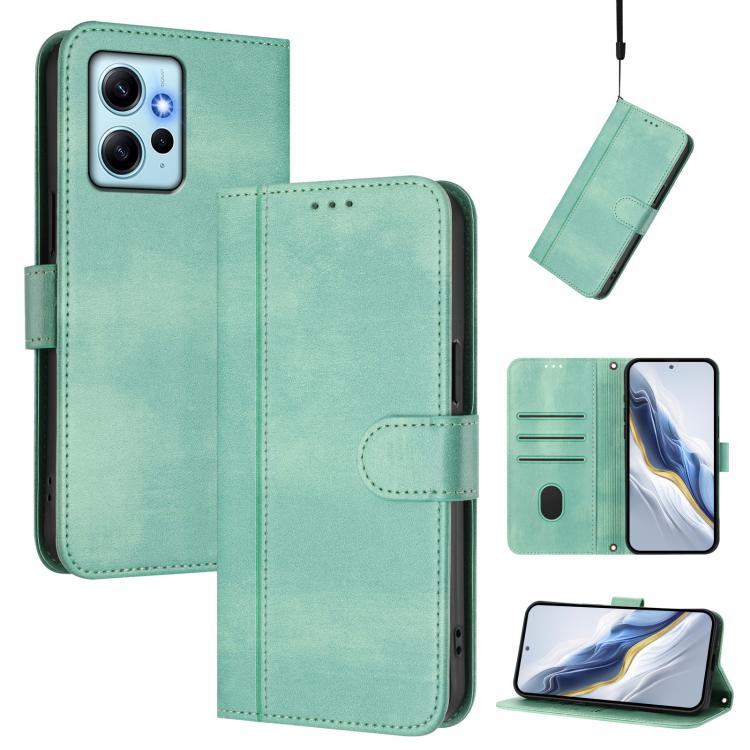 Line Splicing Buckle Retro Leather Phone Case, For Redmi Note 12 4G Global, For Redmi A1 4G / A2 4G, For Redmi Note 12 Pro+ 5G India