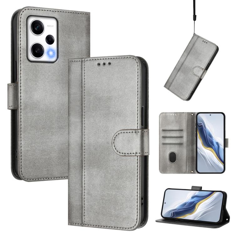 Line Splicing Buckle Retro Leather Phone Case, For Redmi Note 12 4G Global, For Redmi A1 4G / A2 4G, For Redmi Note 12 Pro+ 5G India
