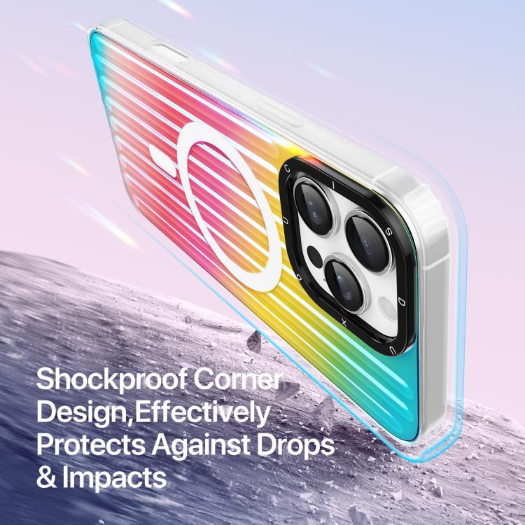 For iPhone 16 Pro Max DUX DUCIS ZEST Series Colorful Gradient MagSafe Magnetic Phone Case(Gradient Rainbow)