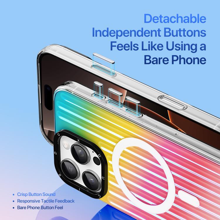 For iPhone 16 Pro Max DUX DUCIS ZEST Series Colorful Gradient MagSafe Magnetic Phone Case(Gradient Rainbow)