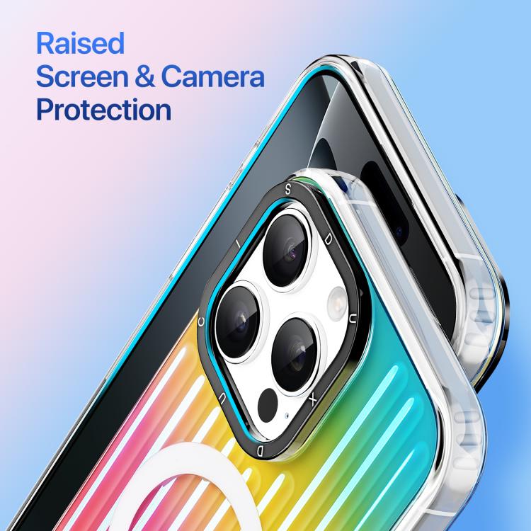 For iPhone 16 Pro Max DUX DUCIS ZEST Series Colorful Gradient MagSafe Magnetic Phone Case(Gradient Rainbow)