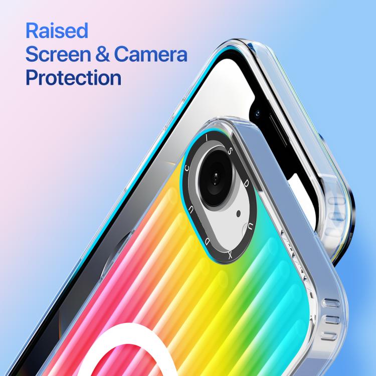 For iPhone 16e DUX DUCIS ZEST Series Colorful Gradient MagSafe Magnetic Phone Case(Gradient Rainbow)