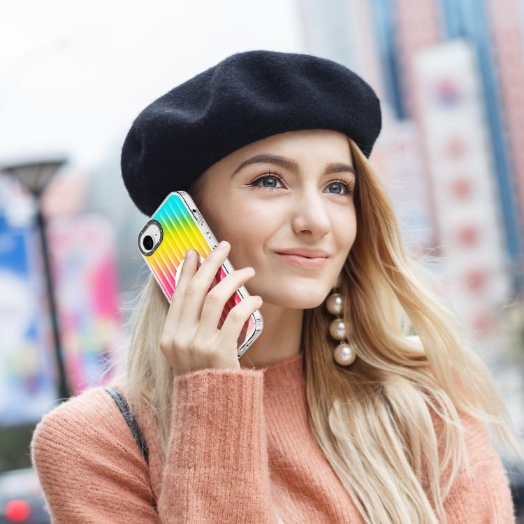 For iPhone 16e DUX DUCIS ZEST Series Colorful Gradient MagSafe Magnetic Phone Case(Gradient Rainbow)