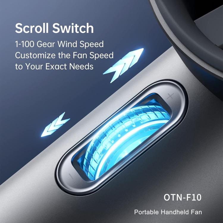Onten F10 100-speed High-speed Turbine Handheld Fan(Grey)