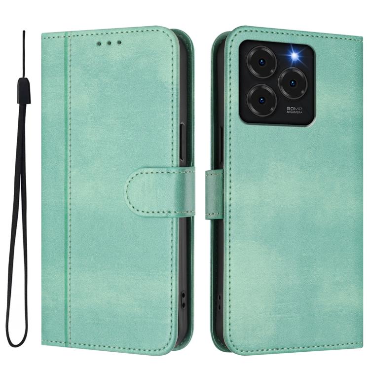 Line Splicing Buckle Retro Leather Phone Case, For Ulefone Note 20 Pro, For Ulefone Note 19, For Ulefone Note 16 Pro