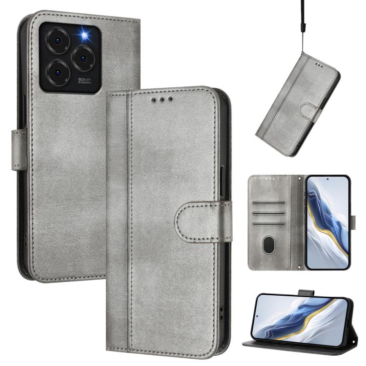 Line Splicing Buckle Retro Leather Phone Case, For Ulefone Note 20 Pro, For Ulefone Note 19, For Ulefone Note 16 Pro