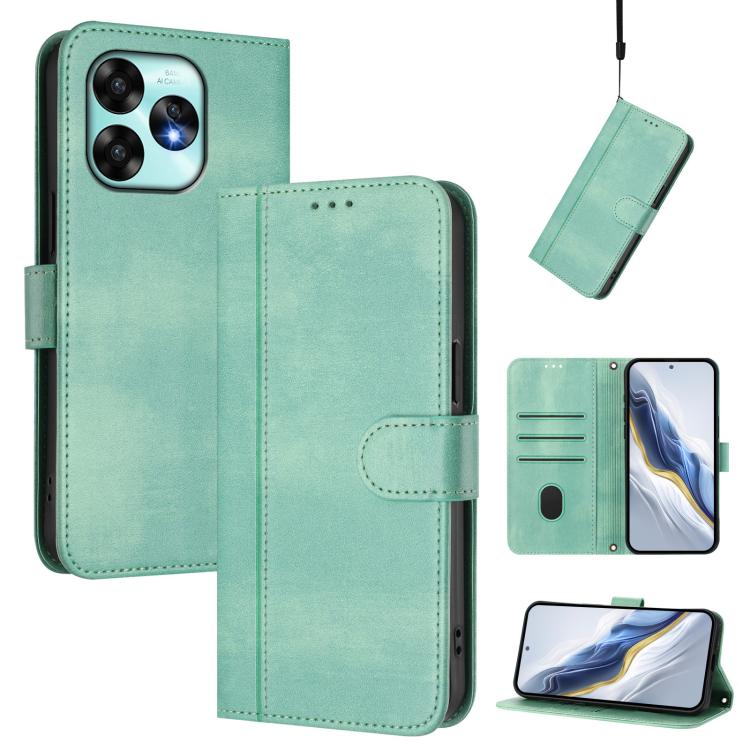 Line Splicing Buckle Retro Leather Phone Case, For UMIDIGI A15 / A15C / A15T, For UMIDIGI Bison X20, For UMIDIGI Power 7 / 7S
