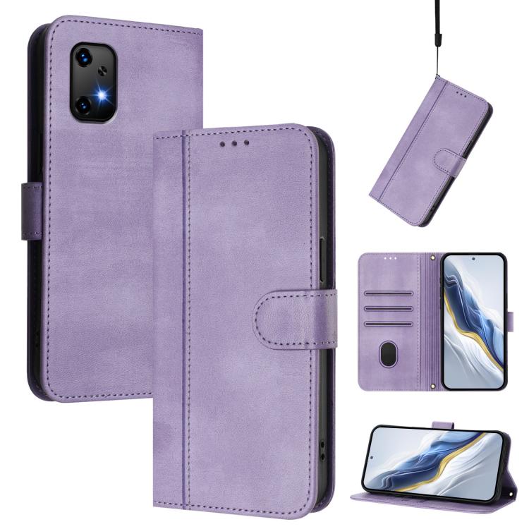 Line Splicing Buckle Retro Leather Phone Case, For UMIDIGI A15 / A15C / A15T, For UMIDIGI Bison X20, For UMIDIGI Power 7 / 7S