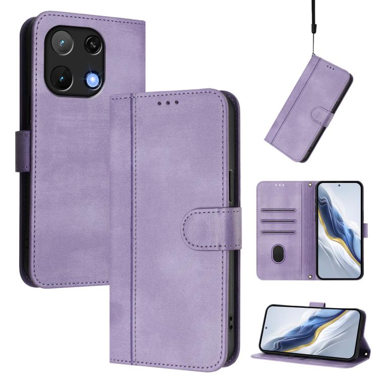 Line Splicing Buckle Retro Leather Phone Case, For UMIDIGI Note 100, For UMIDIGI G9 5G / Note 9 5G, For UMIDIGI Note 90