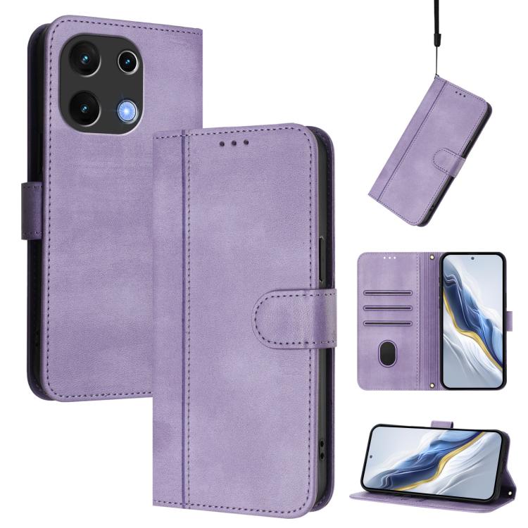 Line Splicing Buckle Retro Leather Phone Case, For UMIDIGI Note 100, For UMIDIGI G9 5G / Note 9 5G, For UMIDIGI Note 90