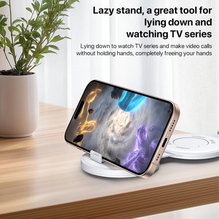 Yesido DS29 5 in 1 Foldable Wireless Charger for Phone / Watch / Earphone(White)