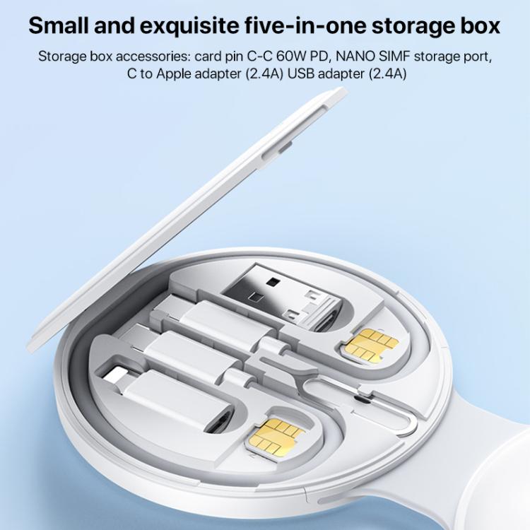 Yesido DS29 5 in 1 Foldable Wireless Charger for Phone / Watch / Earphone(White)