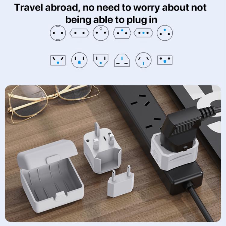 Yesido MC25 750W Universal Multifunction Travel Plug Adapter Kit with Storage Case(White)