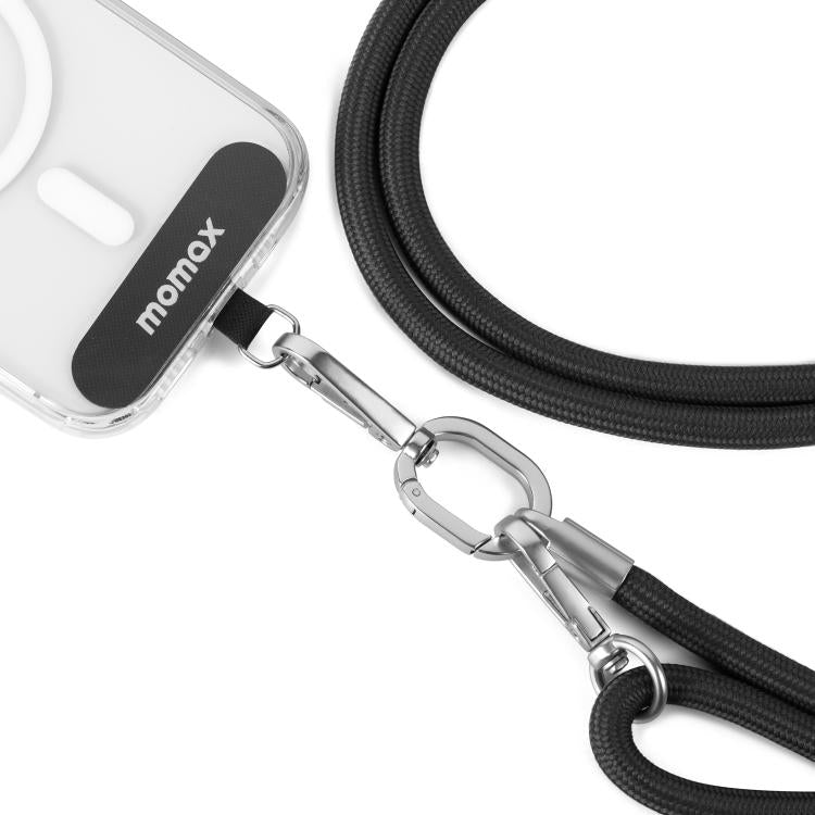 MOMAX SR39 Cord Phone Braided Lanyard(Black)