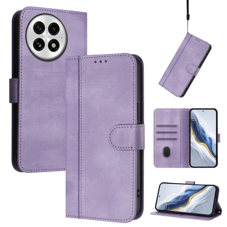 Line Splicing Buckle Retro Leather Phone Case, For OnePlus Ace 5 Racing, For OnePlus 13R / OnePlus Ace 5 Pro, For OnePlus 13