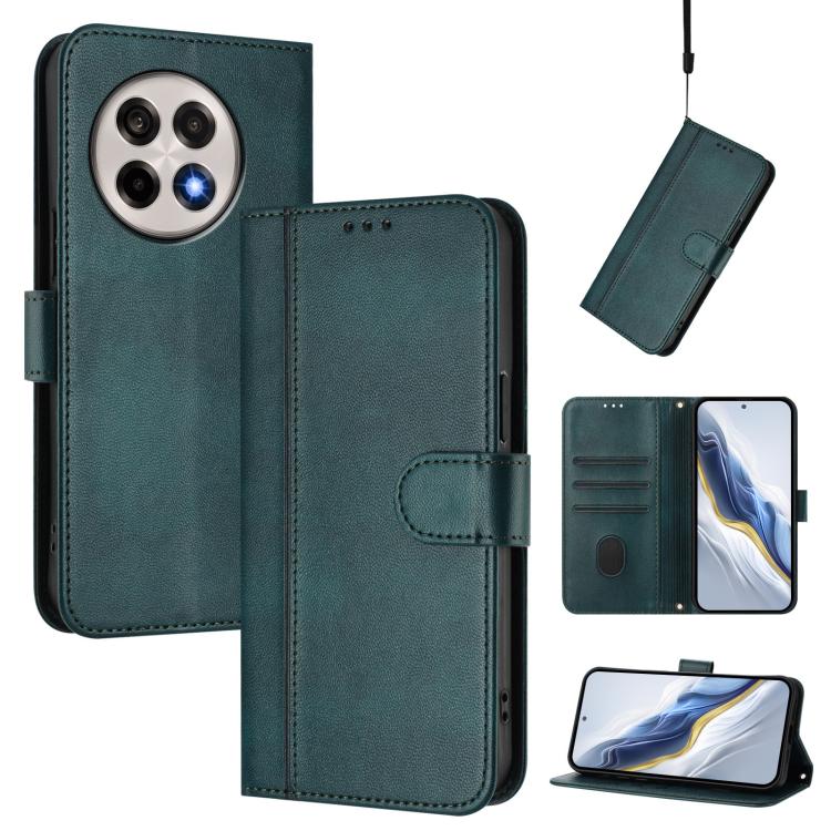 Line Splicing Buckle Retro Leather Phone Case, For OnePlus Ace 5 Racing, For OnePlus 13R / OnePlus Ace 5 Pro, For OnePlus 13