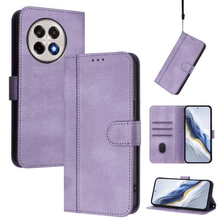 Line Splicing Buckle Retro Leather Phone Case, For OnePlus Ace 5 Racing, For OnePlus 13R / OnePlus Ace 5 Pro, For OnePlus 13