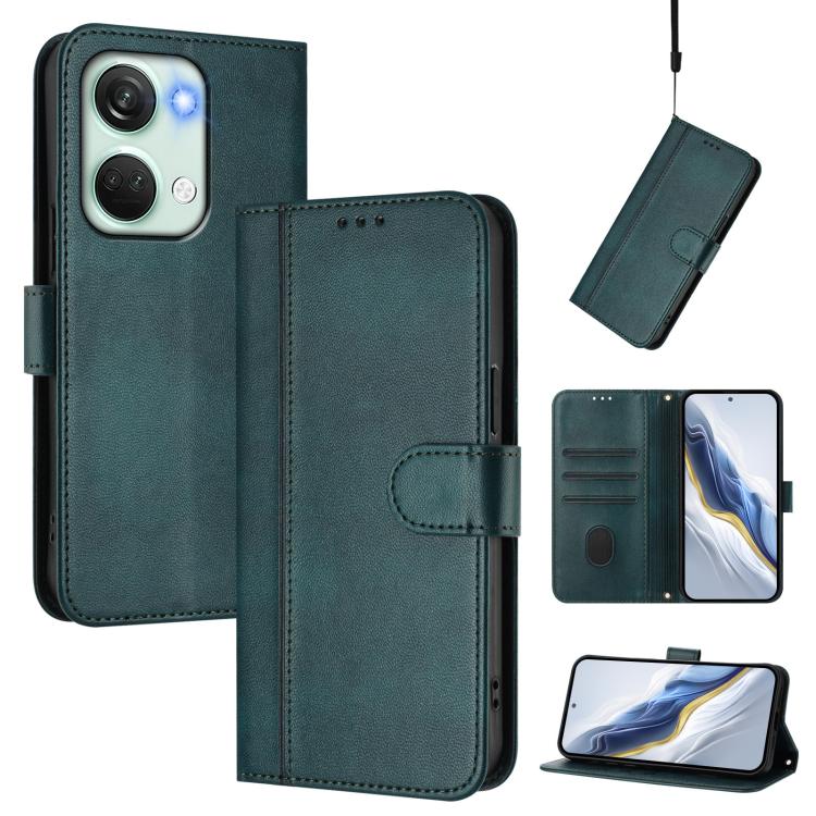 Line Splicing Buckle Retro Leather Phone Case, For OnePlus 12, For OnePlus Nord CE 3 Lite / Nord N30, For Oneplus Nord 3 / OnePlus Ace 2V