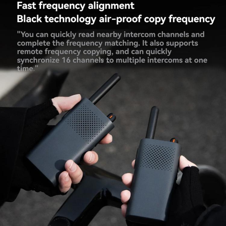 Original Xiaomi Walkie Talkie 3 Chat Version Support 1-5km Intercom Distance, APP Writing Frequency(Black)