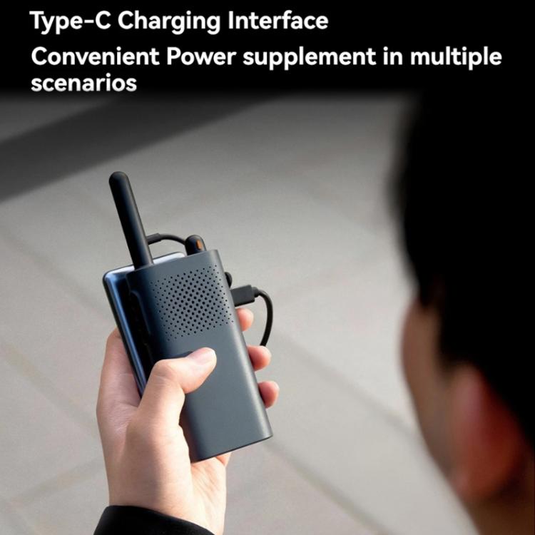 Original Xiaomi Walkie Talkie 3 Chat Version Support 1-5km Intercom Distance, APP Writing Frequency(Black)