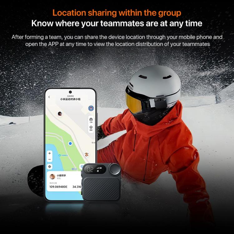 Original Xiaomi Sports Walkie Talkie, Support 5000km Intercom Distance(Black)