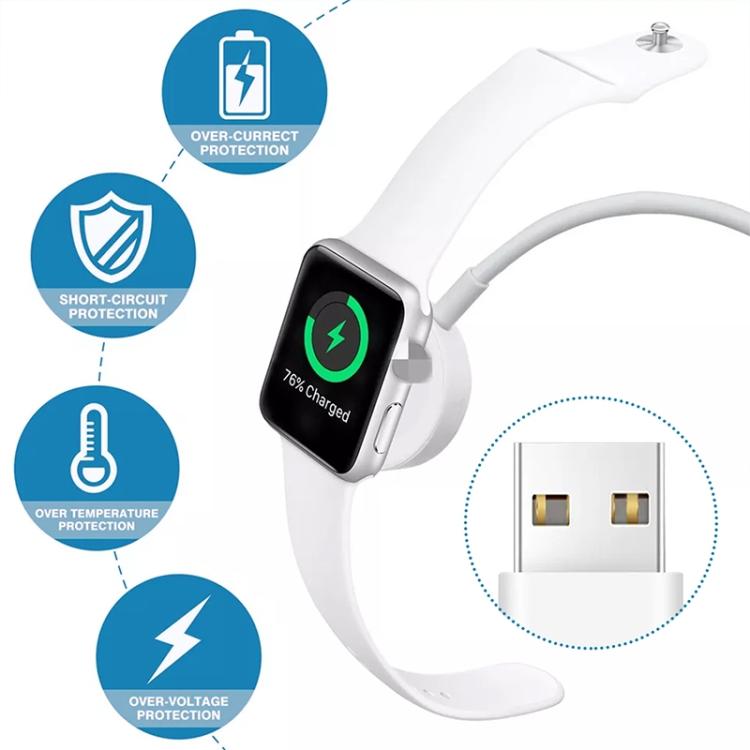 xDfind Magnetic Fast Charger for Apple Watch – 1m Cable, USB-A / USB-C