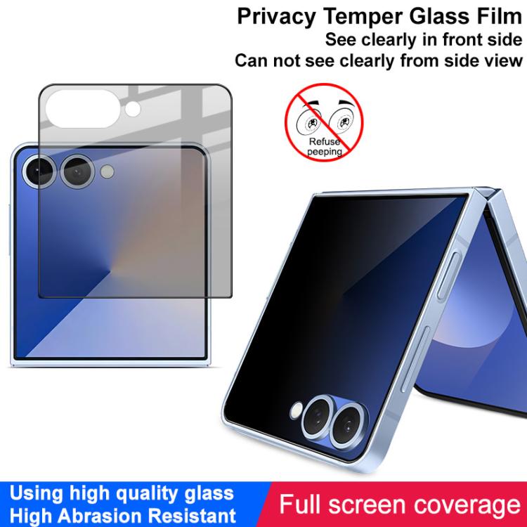 IMAK Privacy Full Coverage Tempered Back Screen Glass Film, For Samsung Galaxy Z Flip7 5G