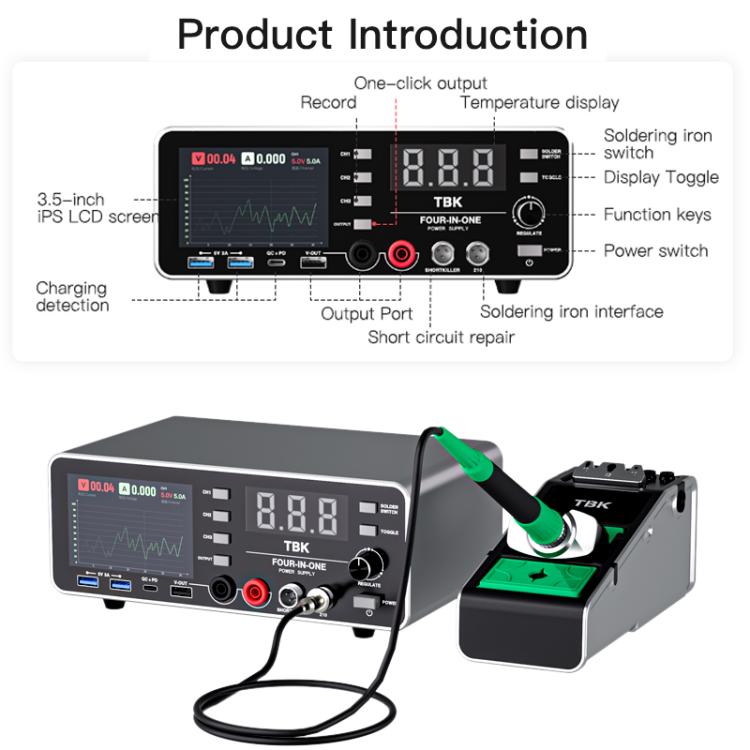 TBK-219 20V / 5A All-purpose Integrated Workstation Power Supply with C210 Soldering Iron, Plug:AU Plug