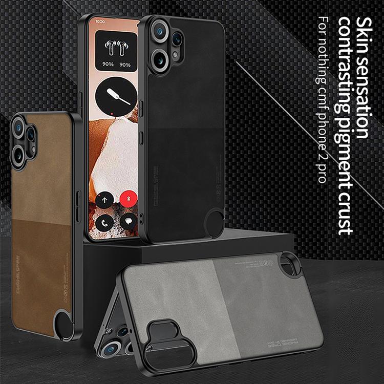 For Nothing CMF Phone 2 Pro GKK Skin Feel Leather Frosted Phone Case(Black)