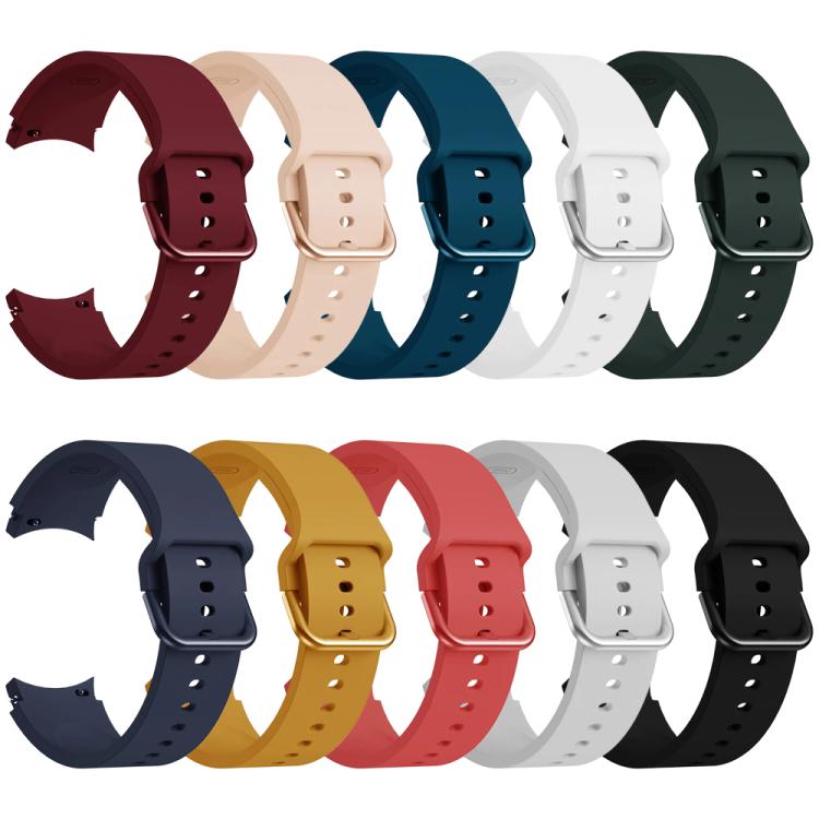 xDfind Solid Color Colorful Buckle Quick Release Silicone Watch Band, For Samsung Galaxy Watch7 / Watch FE 40mm, For Samsung Galaxy Watch6 / Watch6 Classic
