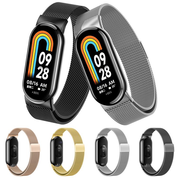 xDfind Milan Magnetic Stainless Steel Watch Band, For Xiaomi Smart Band 10/10 NFC/9/9 NFC/8/8 NFC