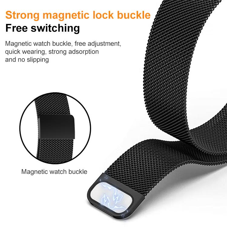 xDfind Milan Magnetic Stainless Steel Watch Band, For Xiaomi Smart Band 10/10 NFC/9/9 NFC/8/8 NFC