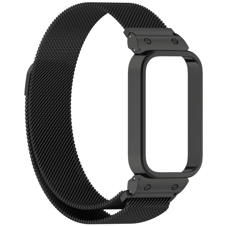 xDfind Watch Frame Integrated Milan Magnetic Metal Watch Band, For Redmi Watch 6 / 5 / Xiaomi Band 9 Pro, For Redmi Band 3 / Xiaomi Smart Band 9 Active, For Redmi Band 2 / Xiaomi Smart Band 8 Active