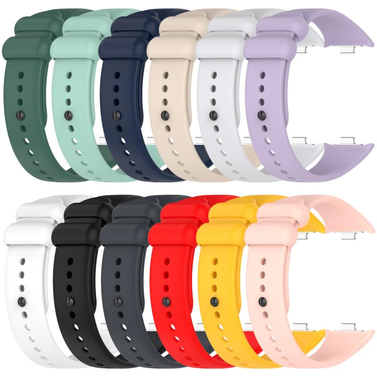 xDfind Solid Color Black Buckle Silicone Watch Band, For Redmi Watch 6 / 5 / Xiaomi Band 9 Pro, For Redmi Watch 6 / Watch 5 / Watch 4